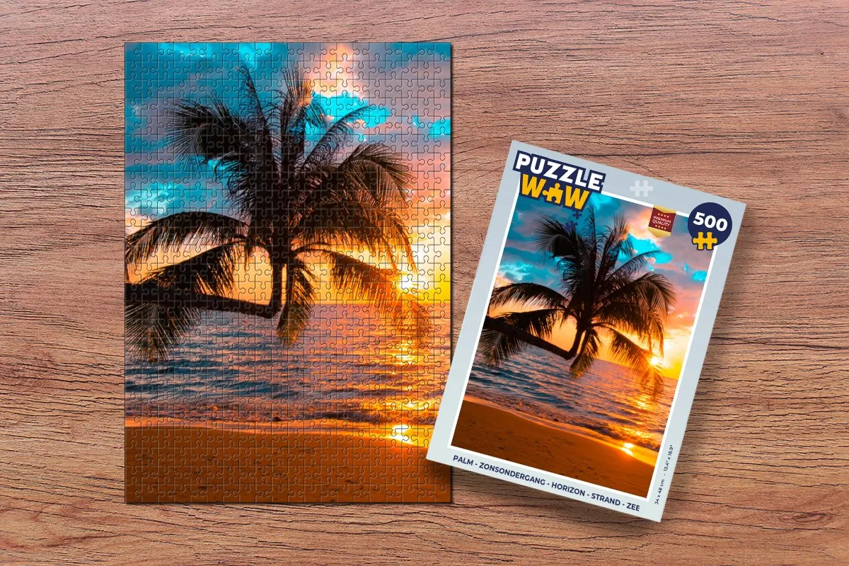 PuzzleWow Palm Legpuzzel 500 Stuks - Multicolor