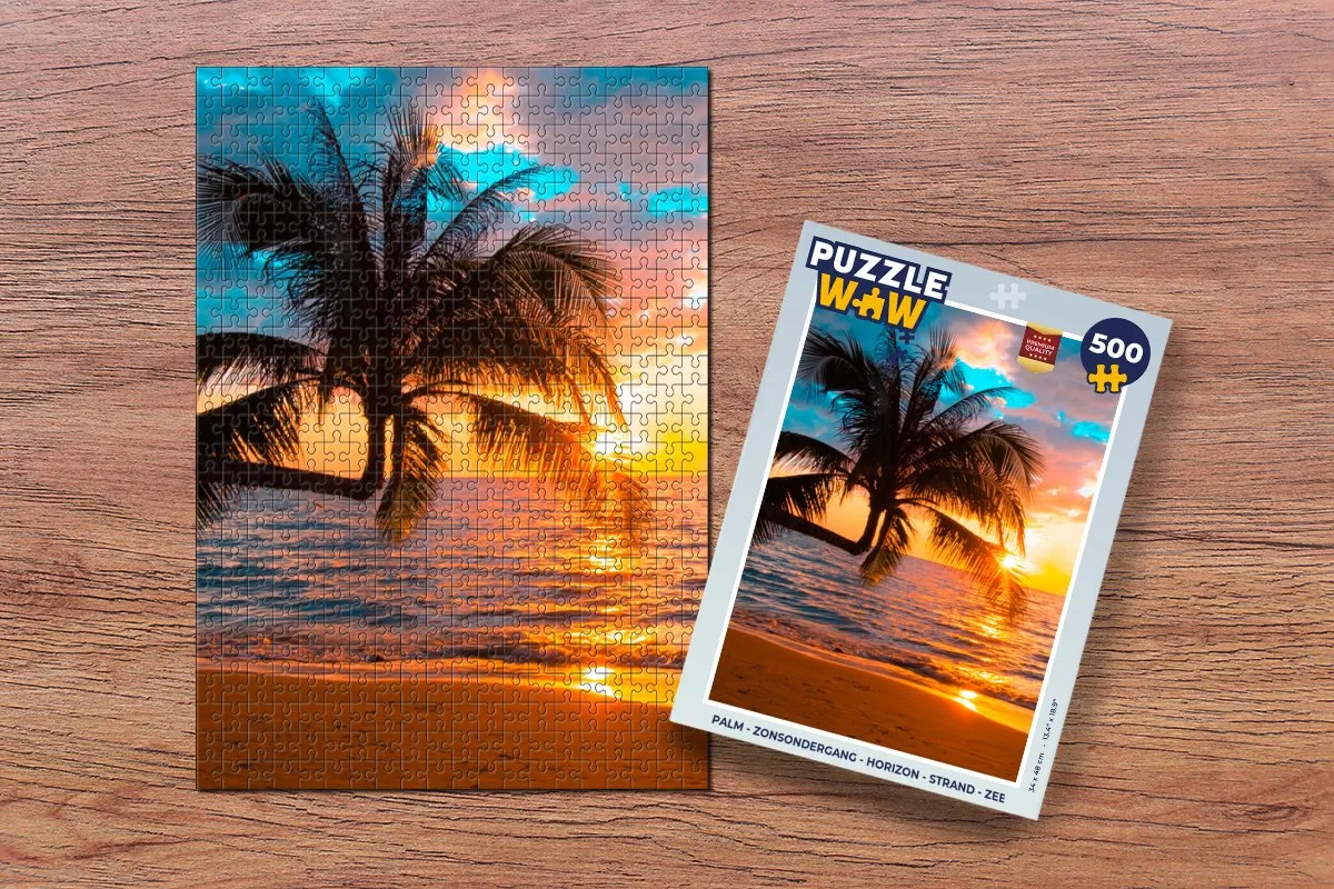 PuzzleWow Palm Legpuzzel 500 Stuks - Multicolor