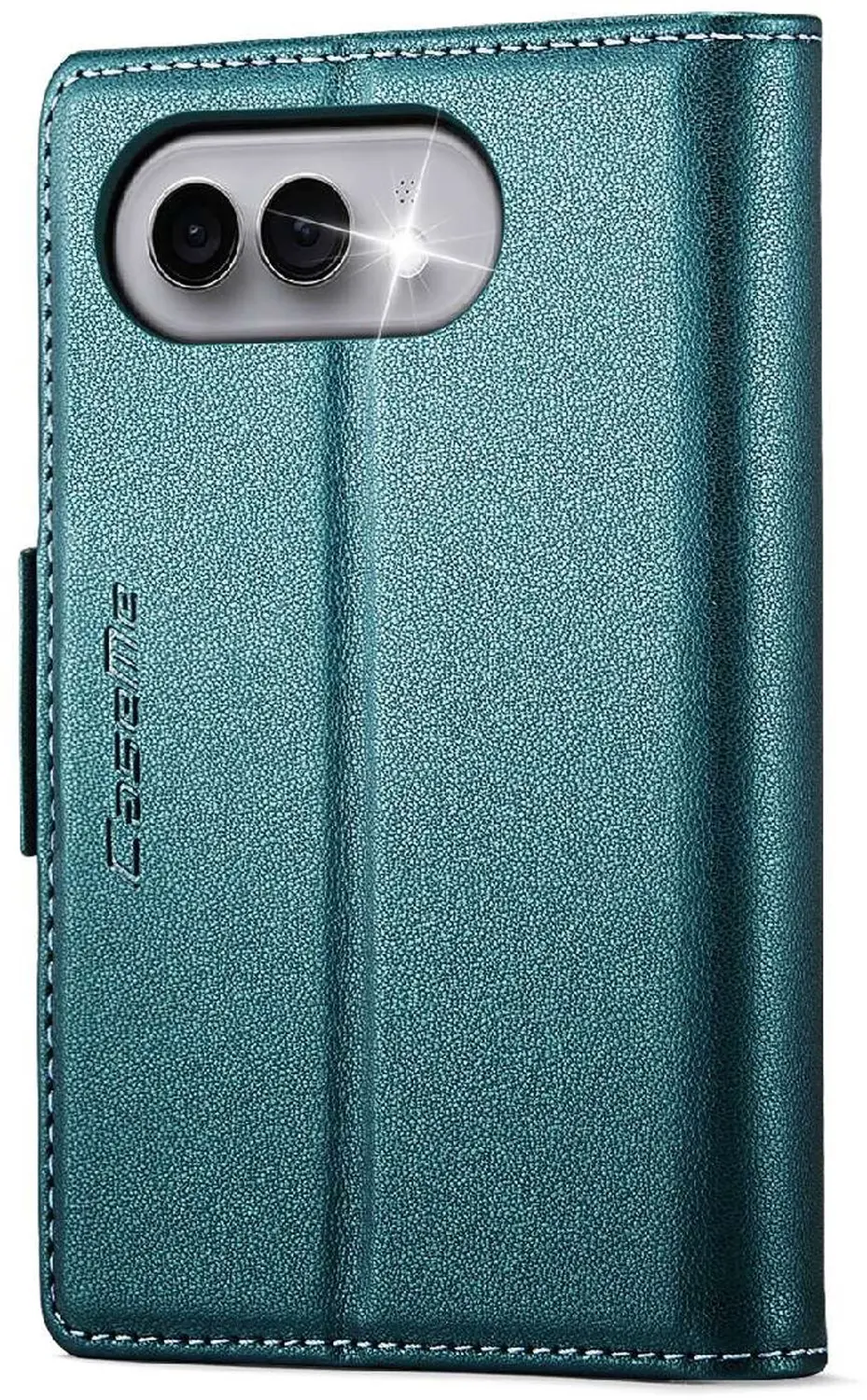Caseme, Portemonnee Hoesje Geschikt voor Apple iPhone Duo Leerlook met Standaard