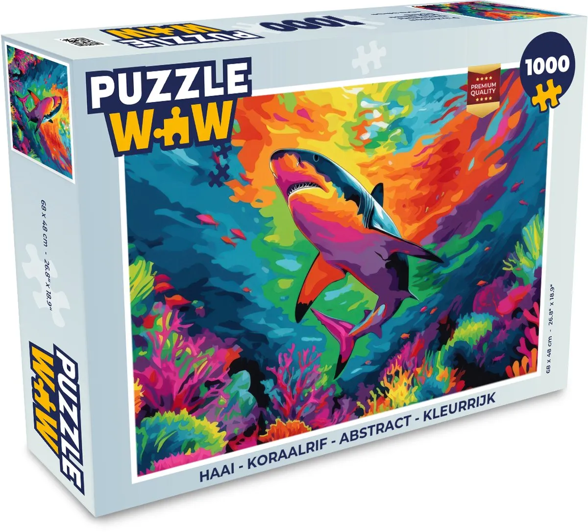 PuzzleWow Haai Koraalrif Legpuzzel 1000 Stuks