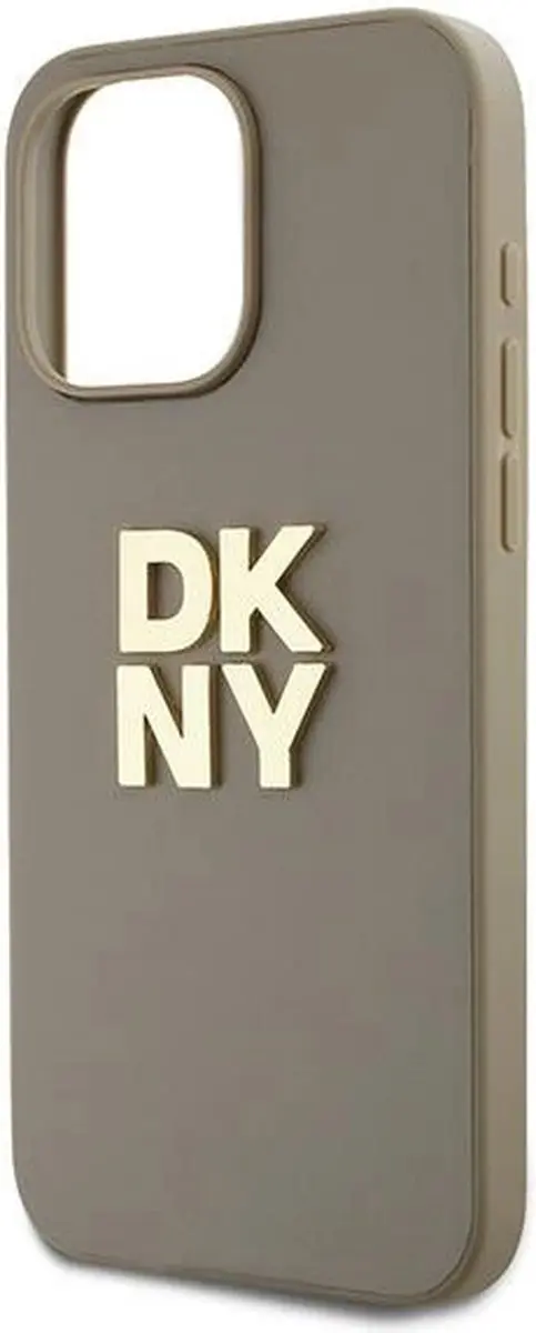 DKNY Polsband Stock Logo Hoesje iPhone 15 Pro - Beige - afbeelding 4 van 6