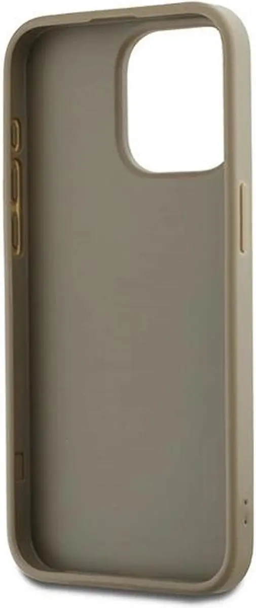 DKNY Polsband Stock Logo Hoesje iPhone 15 Pro - Beige - afbeelding 5 van 6