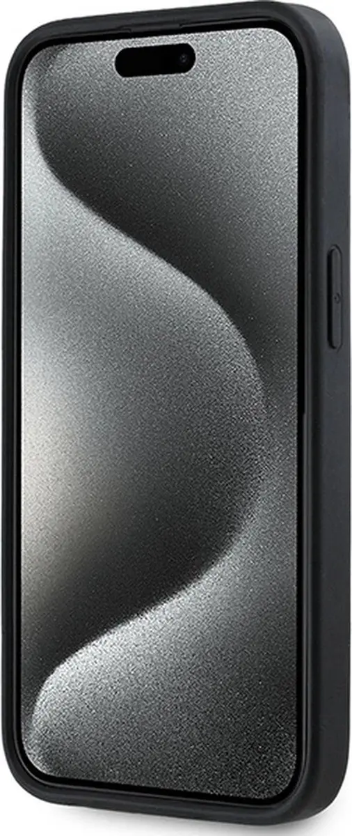 DKNY 3D Rubber Repeat Pattern Hoesje iPhone 15 Plus - Zwart - afbeelding 6 van 6