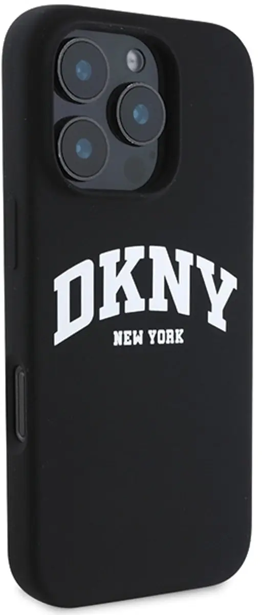 DKNY iPhone 16 Pro Silicone Hoesje DKHMP16LSNYACH - Zwart - afbeelding 3 van 6