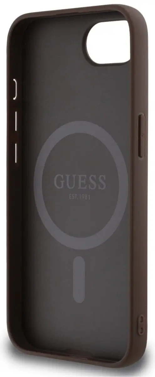 Guess 4G Ring Classic MagSafe iPhone Hoesje - Bruin - GUHMPSE4G4GFRW - afbeelding 4 van 6