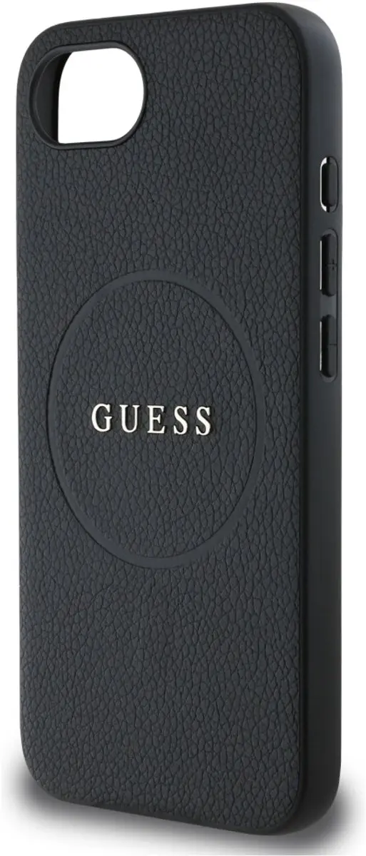 GUESS Grained Ring iPhone 16e Hoesje MagSafe