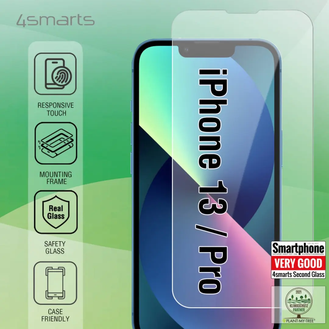 4Smarts X-Pro iPhone 13/13 Pro Schermbeschermer - Montageframe - afbeelding 2 van 6