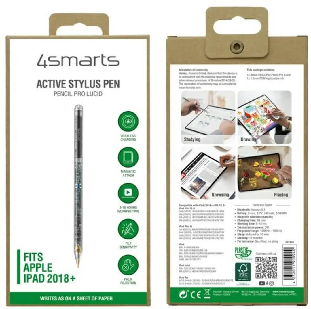 4Smarts Active Stylus Pen TB-RYS-4SMR-003 - Transparant - afbeelding 2 van 2