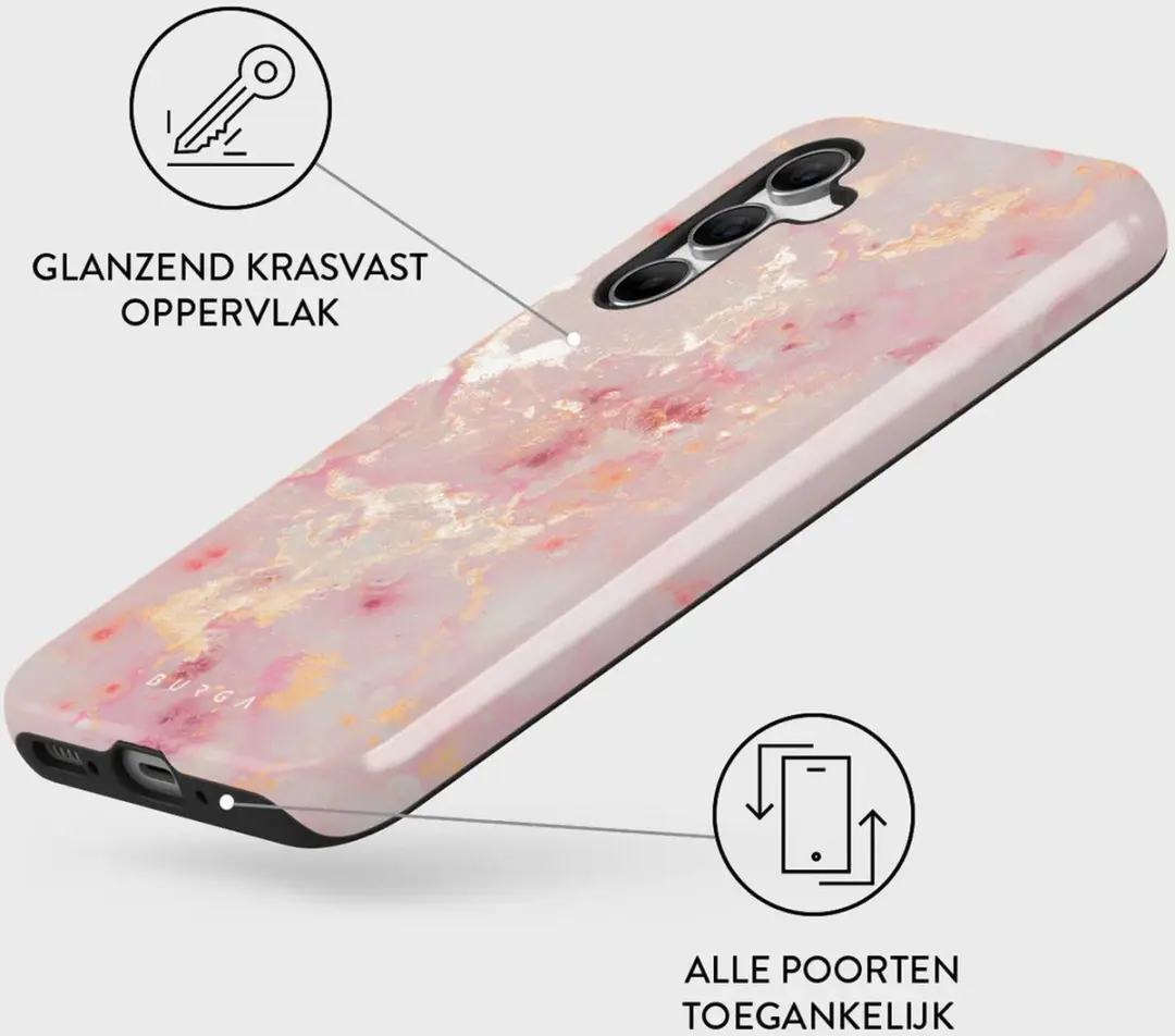 Burga Tough Case Samsung Galaxy A55 5G - Gouden Coral - afbeelding 3 van 6