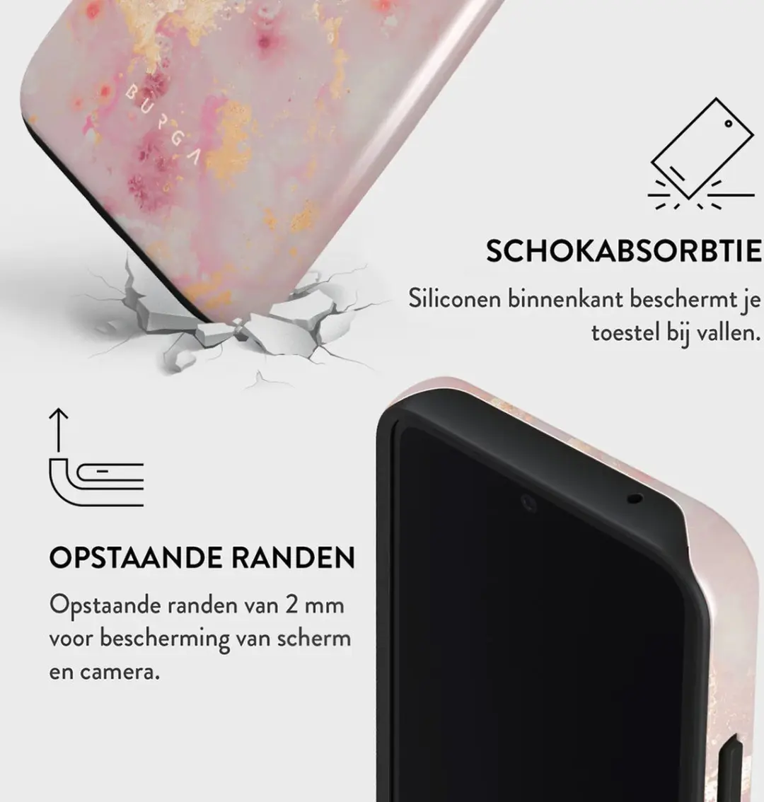 Burga Tough Case Samsung Galaxy A55 5G - Gouden Coral - afbeelding 4 van 6