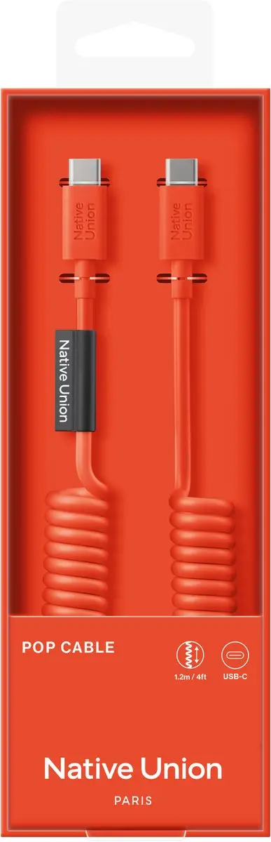 Native Union Pop Cable USB-C 1.2M 60W - Alarm Red