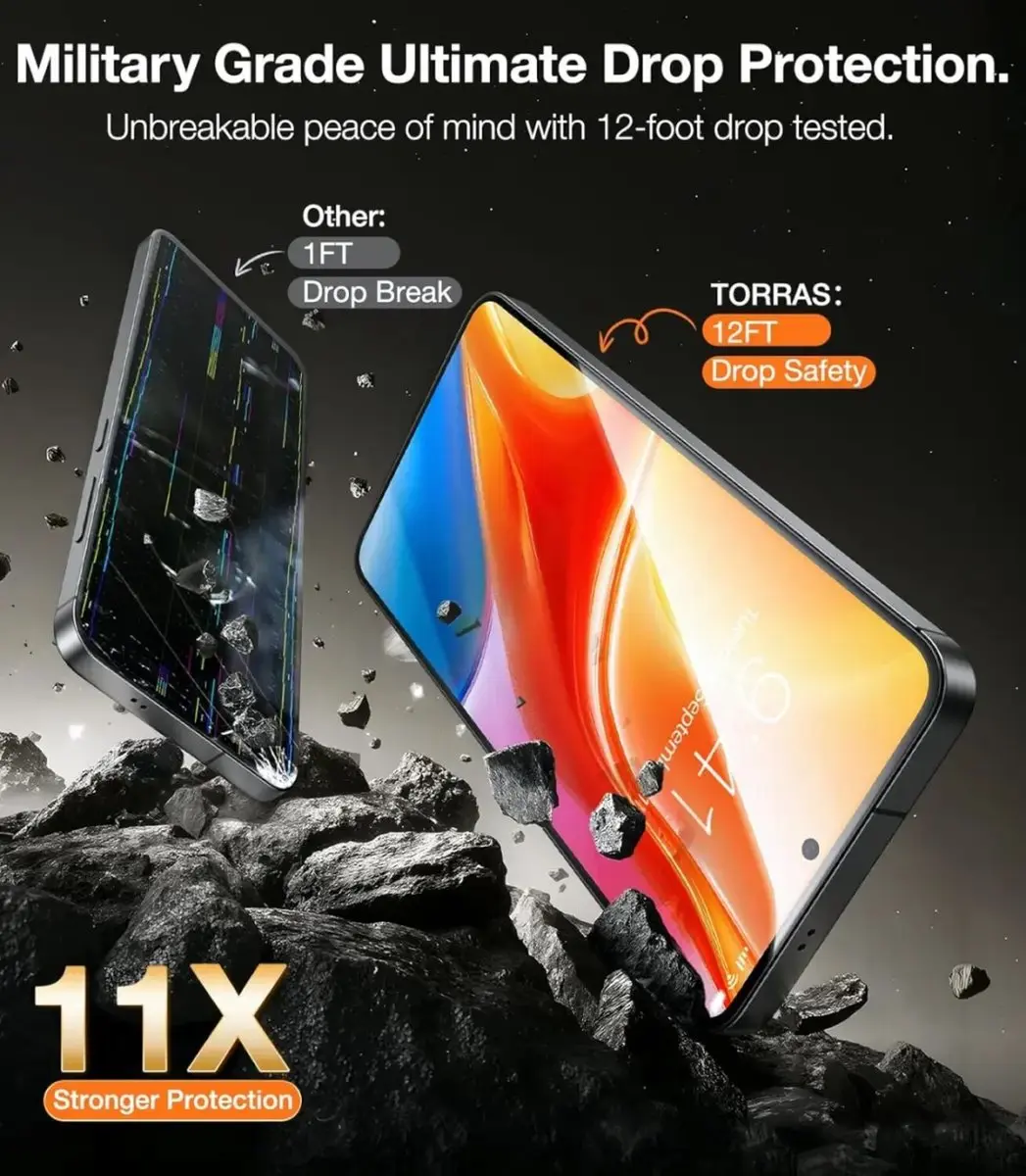 Torras Install Master 9H Glas voor Samsung Galaxy S25 - Screen Protector met Frame - afbeelding 4 van 6