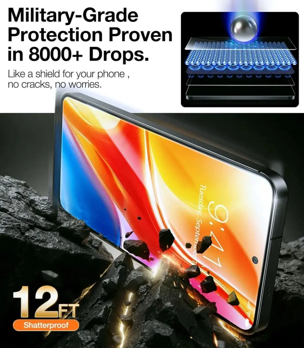 Torras Install Master 9H Glas voor Samsung Galaxy S25 - Screen Protector met Frame - afbeelding 3 van 6