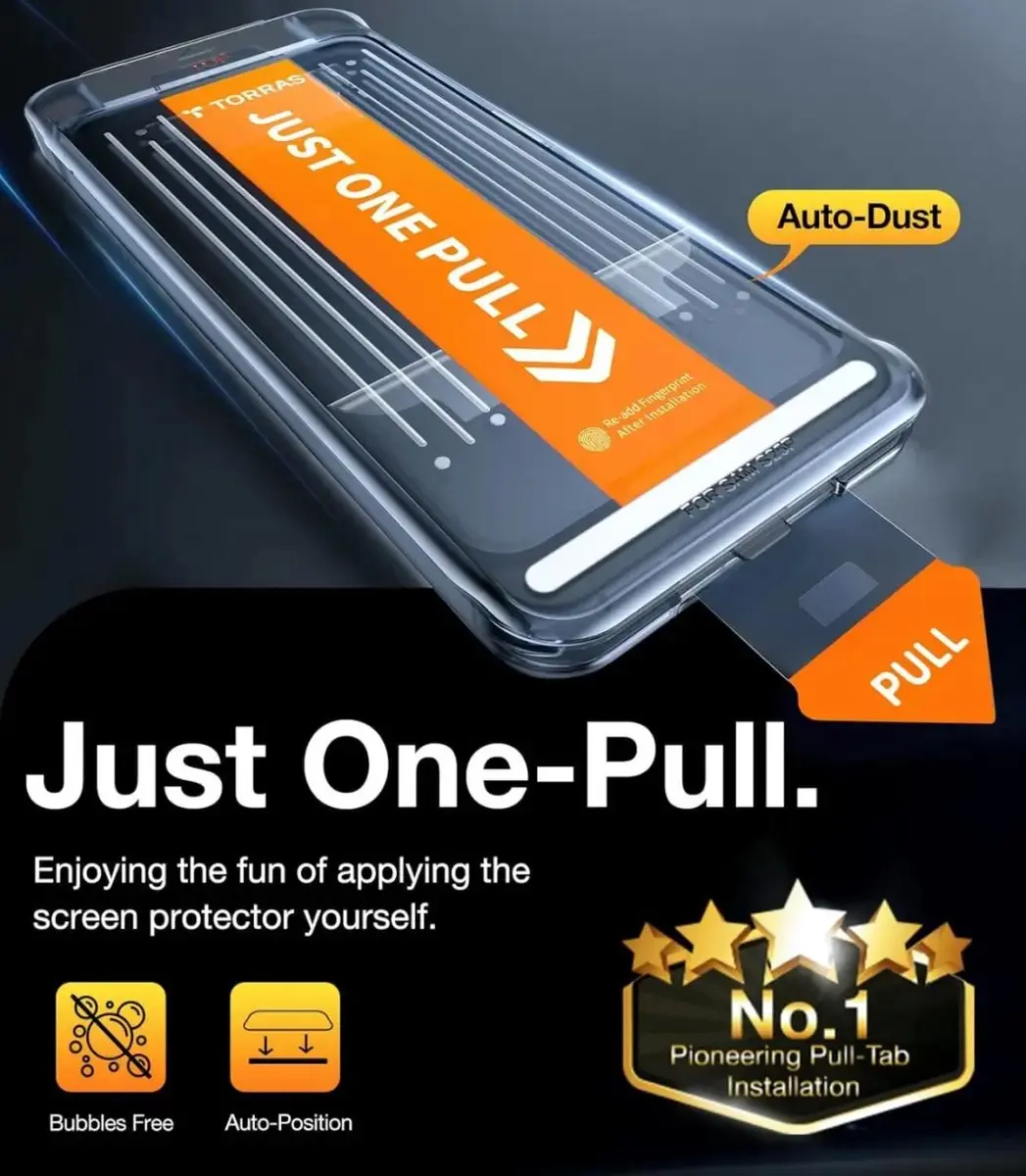 Torras Install Master 9H Glas voor Samsung Galaxy S25 - Screen Protector met Frame - afbeelding 2 van 6