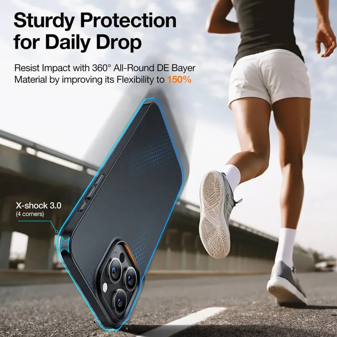 Torras OriginFit-Mag Back Cover iPhone 15 Pro Max - Zwart - afbeelding 6 van 6