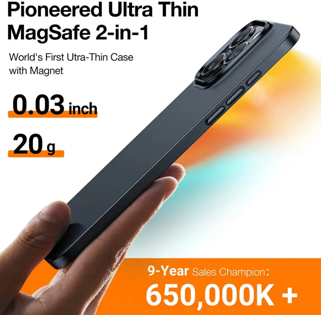 Torras OriginFit-Mag Back Cover iPhone 15 Pro Max - Zwart - afbeelding 4 van 6