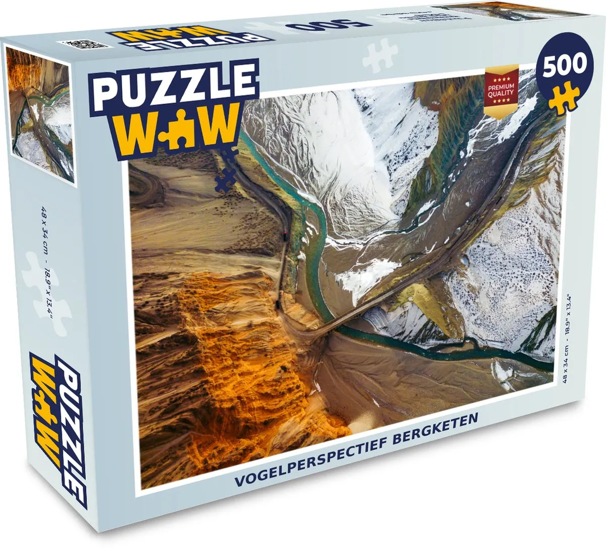 PuzzleWow Bergketen Legpuzzel 500 Stuks - Multicolor