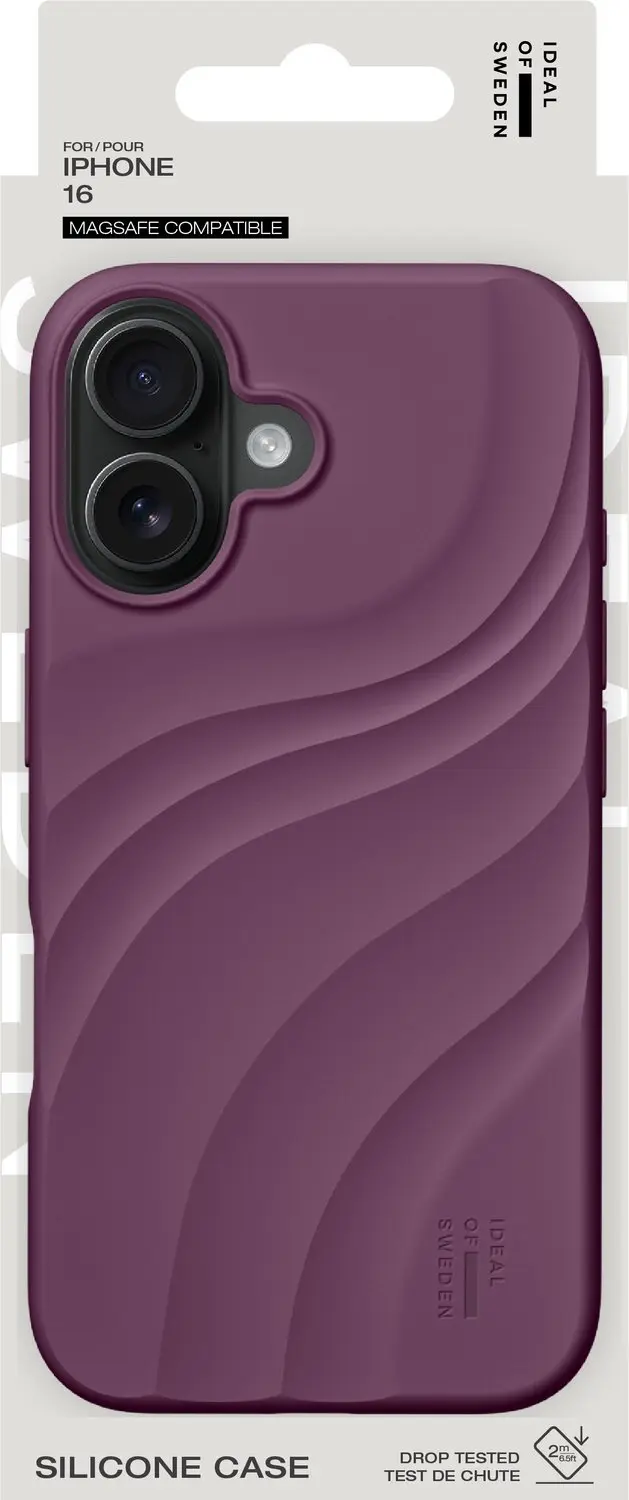 iDeal of Sweden Soft Swirl Silicone Hoes iPhone 16 - Velvet Plum - afbeelding 6 van 6