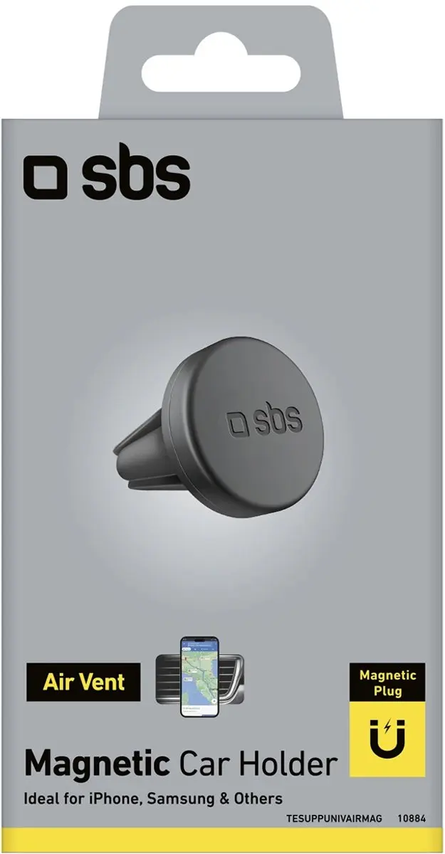 SBS Mobile Universal Telefoonhouder Auto - Magneet - Zwart - afbeelding 2 van 6