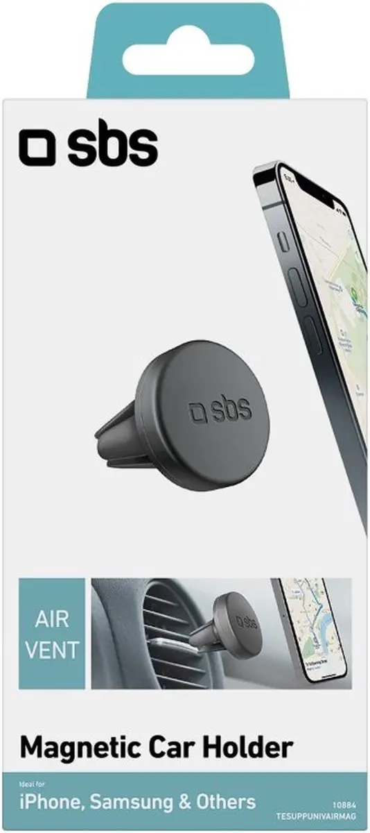 SBS Mobile Universal Telefoonhouder Auto - Magneet - Zwart - afbeelding 3 van 6