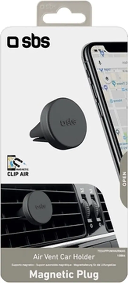 SBS Mobile Universal Telefoonhouder Auto - Magneet - Zwart - afbeelding 4 van 6