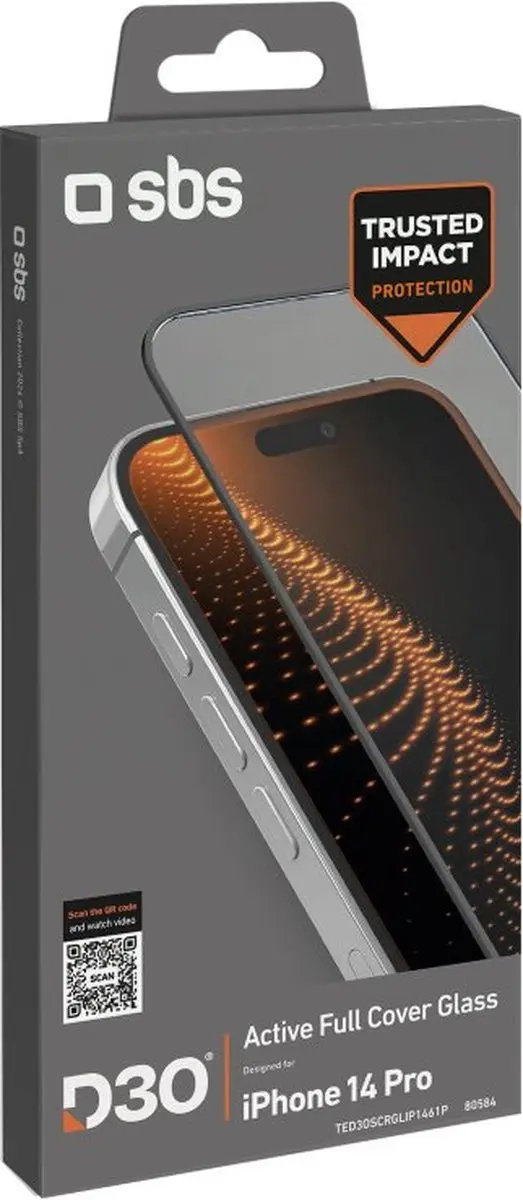 SBS TED3OSCRGLIP1461P Schermbeschermer Apple iPhone 12/14 - Doorzichtig - afbeelding 6 van 6