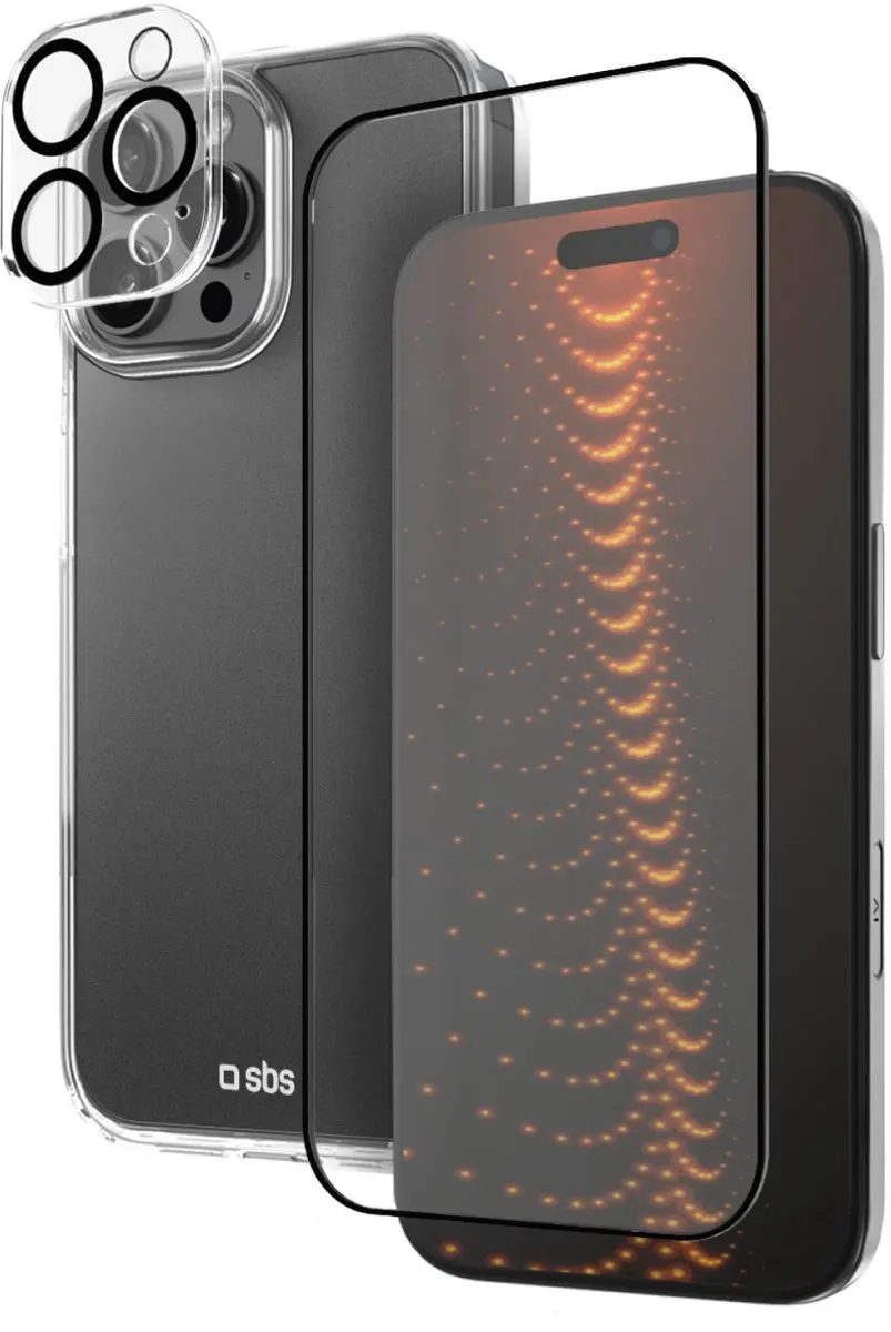 SBS Hoesje Glas Beschermingsset iPhone 16 Pro Max
