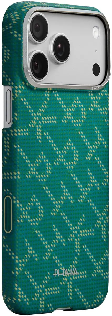 Pitaka Ultra-Slim Hoesje, Monogram-Goud/Groen