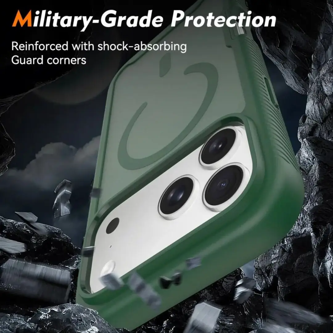 Selected by GSMpunt.nl iPhone 18 Pro Max Hoesje Matte Groen - Ingebouwde Screenprotector - afbeelding 6 van 6