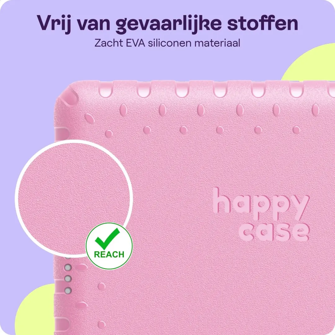 HappyCase Kinder Tablethoes Samsung Galaxy Tab A11/A9 - Licht Roze - afbeelding 2 van 6