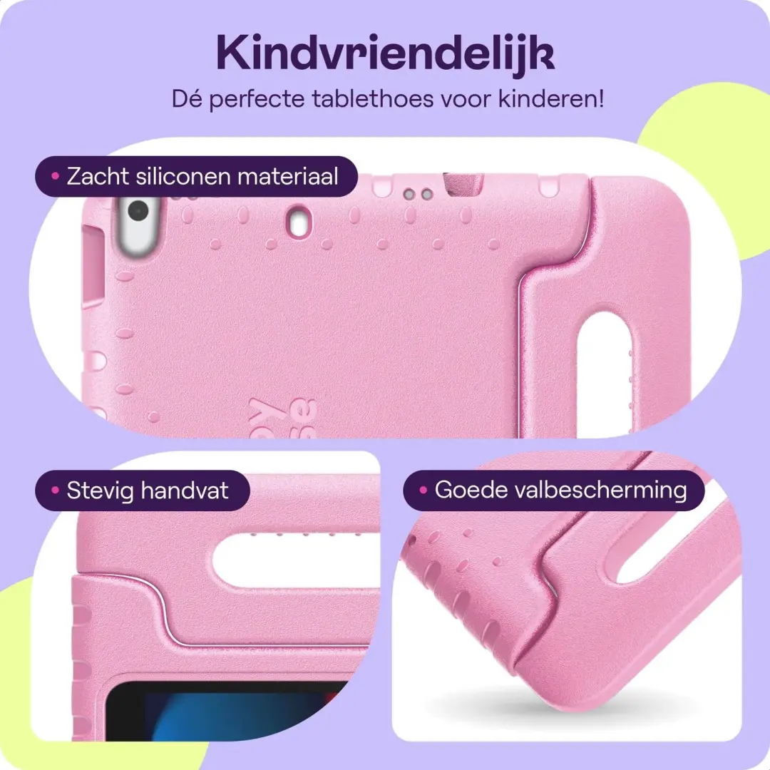 HappyCase Kinder Tablethoes Samsung Galaxy Tab A11/A9 - Licht Roze - afbeelding 6 van 6