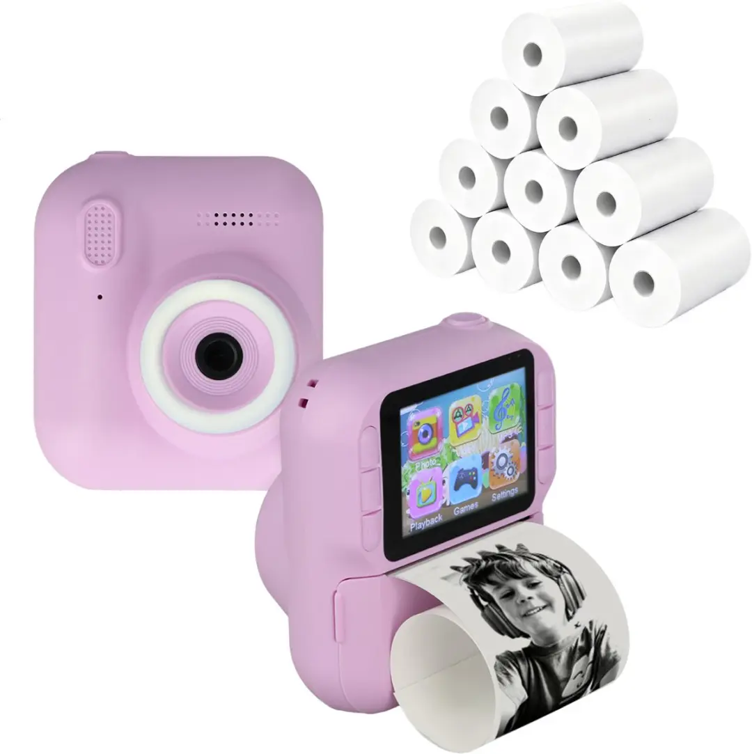 imoshion Kids Camera met Fotoprinter met 10-pack Printpapier - Lila