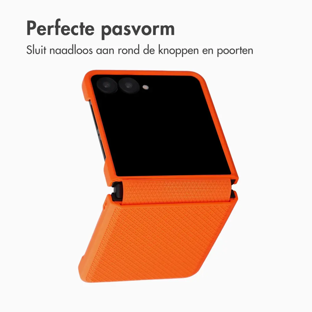 Accezz Grid Backcover Samsung Galaxy Z Flip8 - Oranje - afbeelding 4 van 5