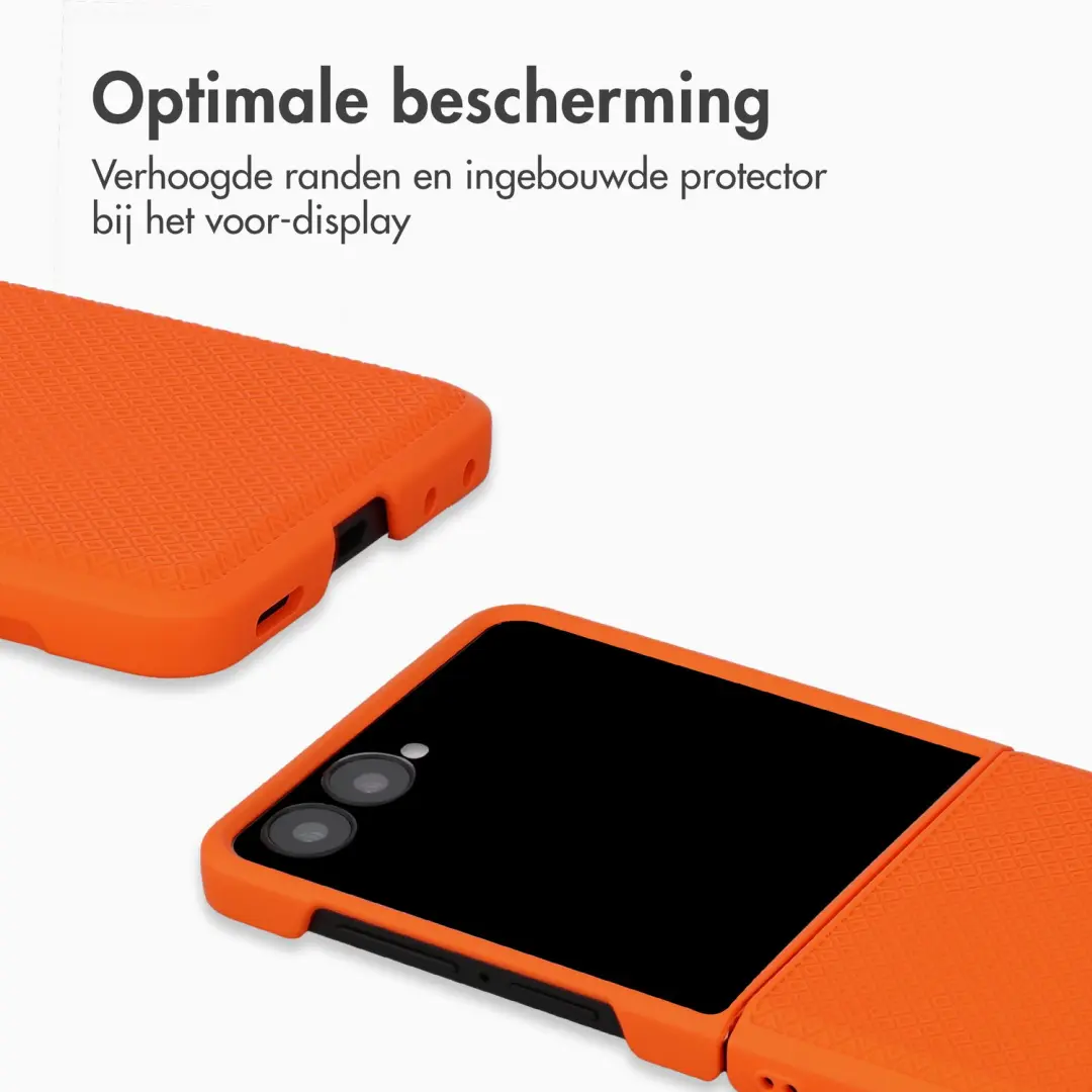 Accezz Grid Backcover Samsung Galaxy Z Flip8 - Oranje - afbeelding 3 van 5