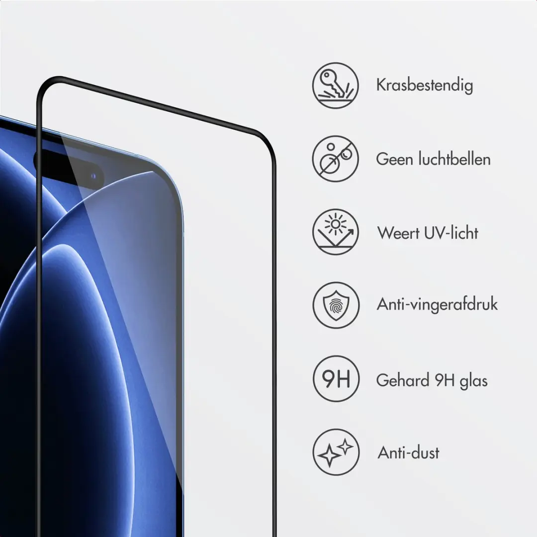 Accezz Glas Screenprotector SH00100484 - iPhone 18/17 Pro - afbeelding 3 van 6