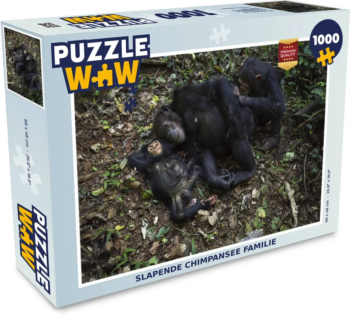PuzzleWow Apen Slapen Bos Legpuzzel 1000 Stuks