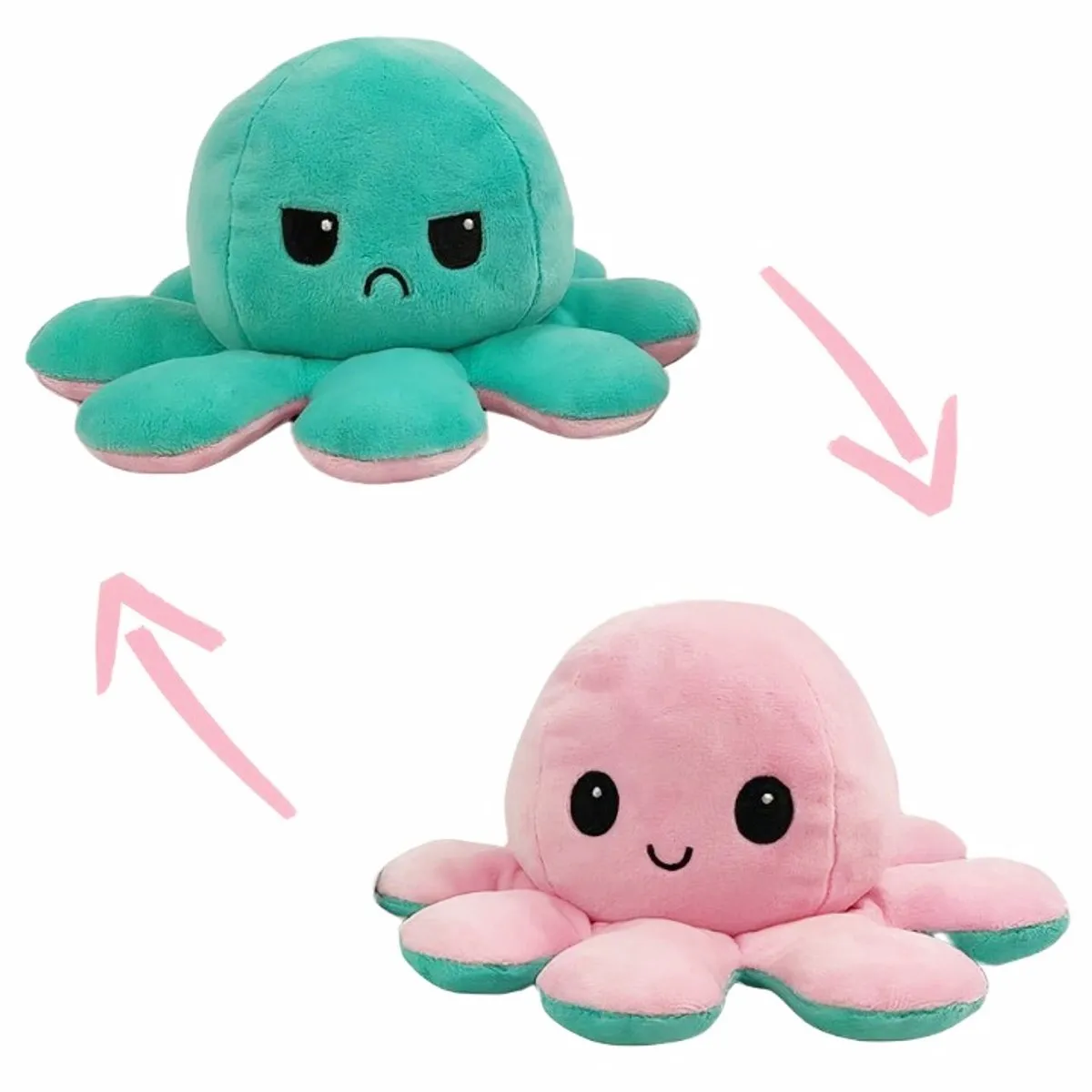 Topknuffels Octopus Mood Pluche Knuffel 15cm