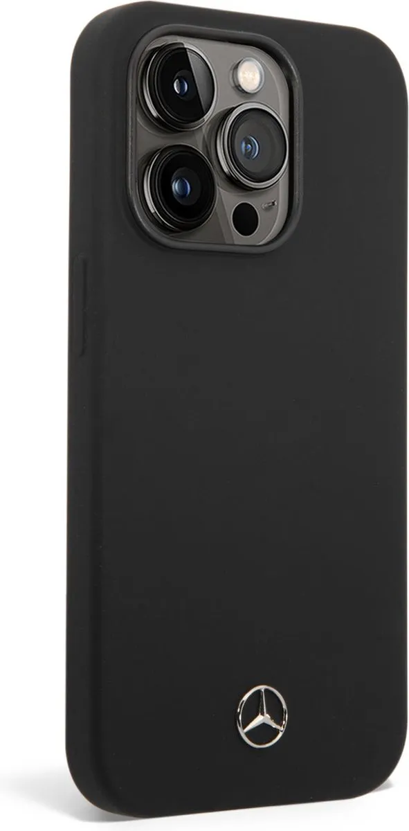 Mercedes-Benz Silicone Telefoonhoesje iPhone 14 Pro - Zwart