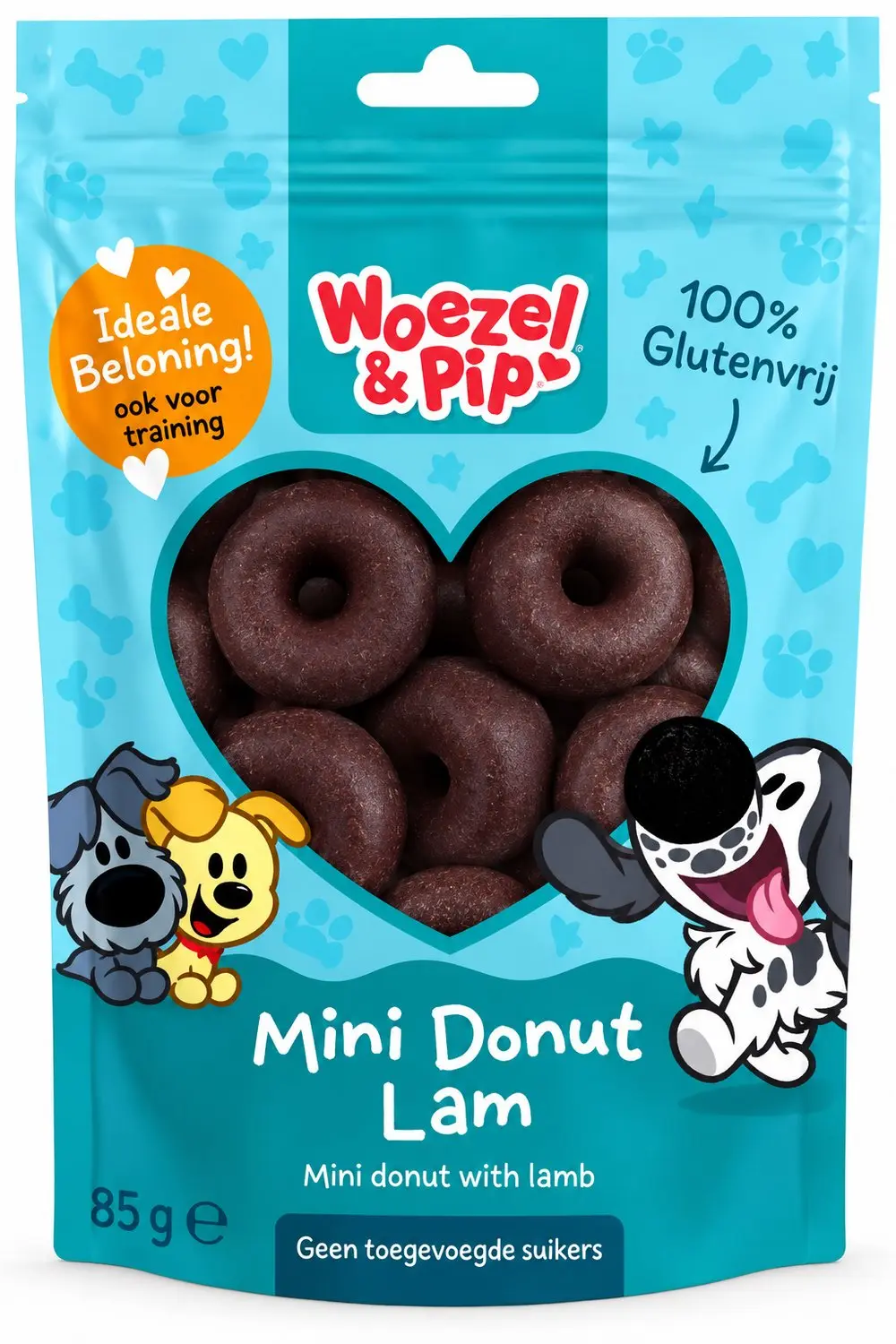 Woezel & Pip Mini Donut Hondensnack 85g