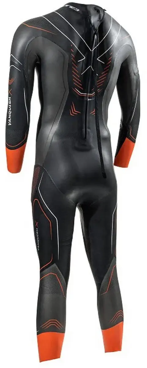 Zone3 Vanquish-X 5mm Triathlon Wetsuit - Heren L - Zwart/Oranje - afbeelding 3 van 6