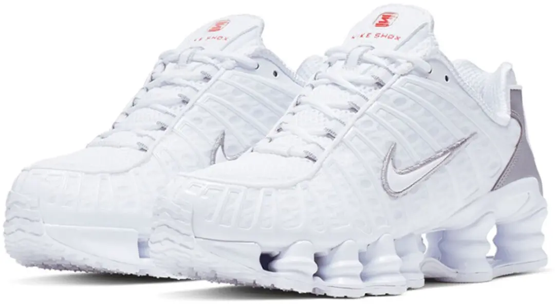 Nike Shox TL W AR3566-100 Dames Sneakers - Maat 45 - Wit/Zilver - afbeelding 5 van 6