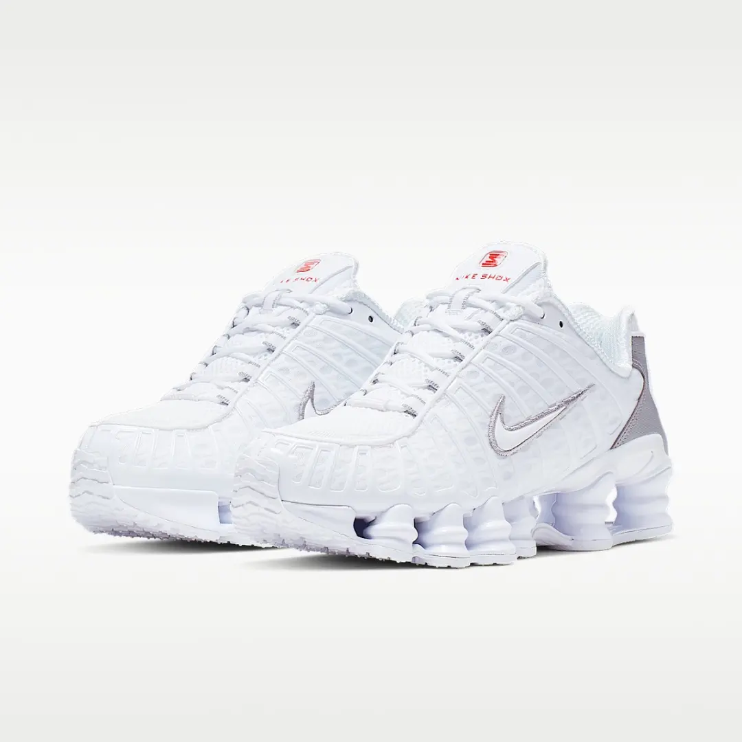 Nike Shox TL W AR3566-100 Dames Sneakers - Maat 45 - Wit/Zilver - afbeelding 2 van 6
