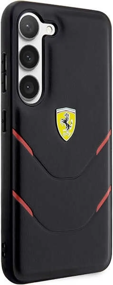 Ferrari FEHCS23SPBAK Koffer - Samsung Galaxy S23 - Zwart Hot Stamp Lines - afbeelding 6 van 6