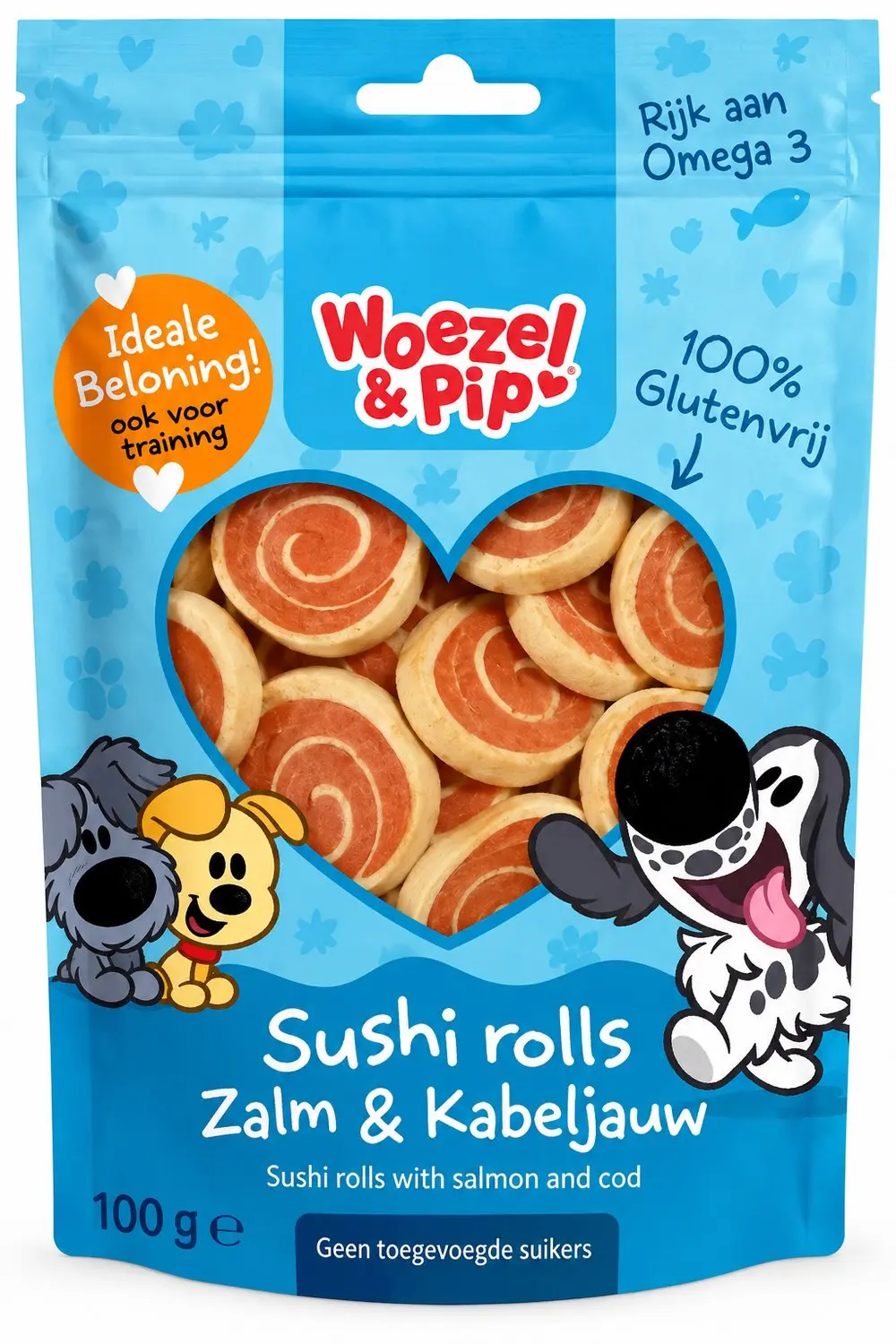 Woezel & Pip Sushi Rolls Hondensnack 100g