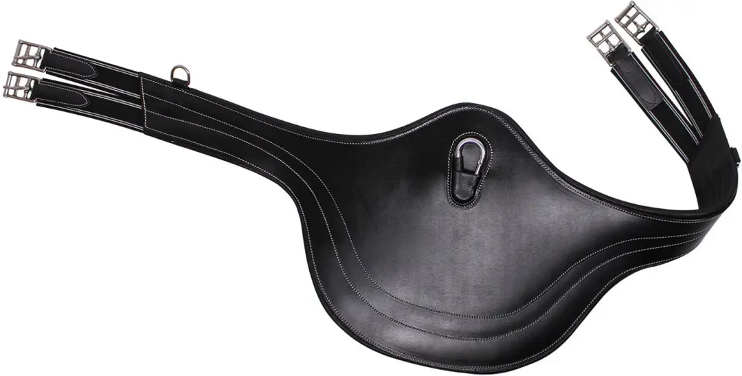 QHP Singel Met Buikflap Luxe Black 130 - afbeelding 5 van 6
