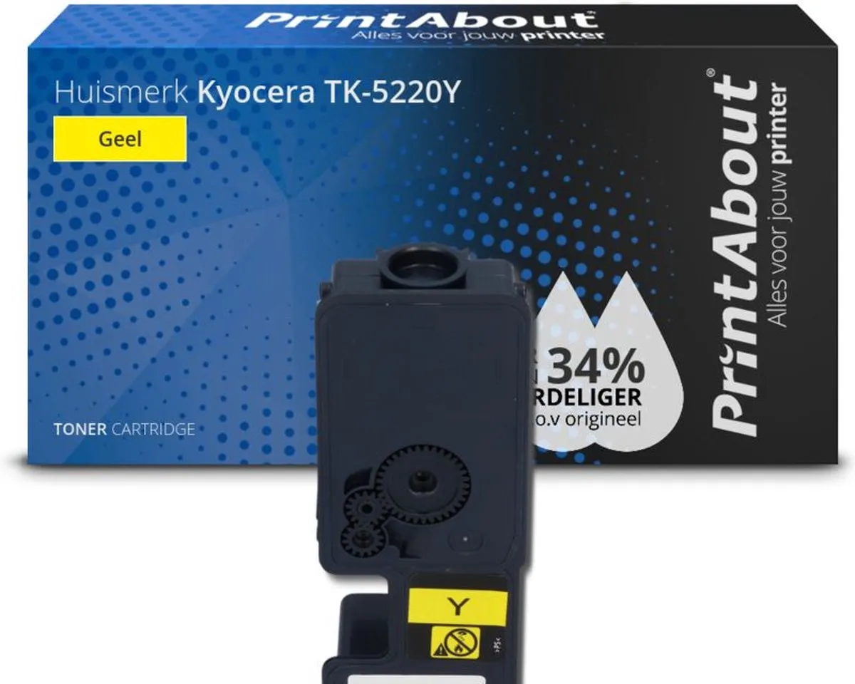 PrintAbout Kyocera TK-5220Y Toner Geel - 1.200 Pagina's
