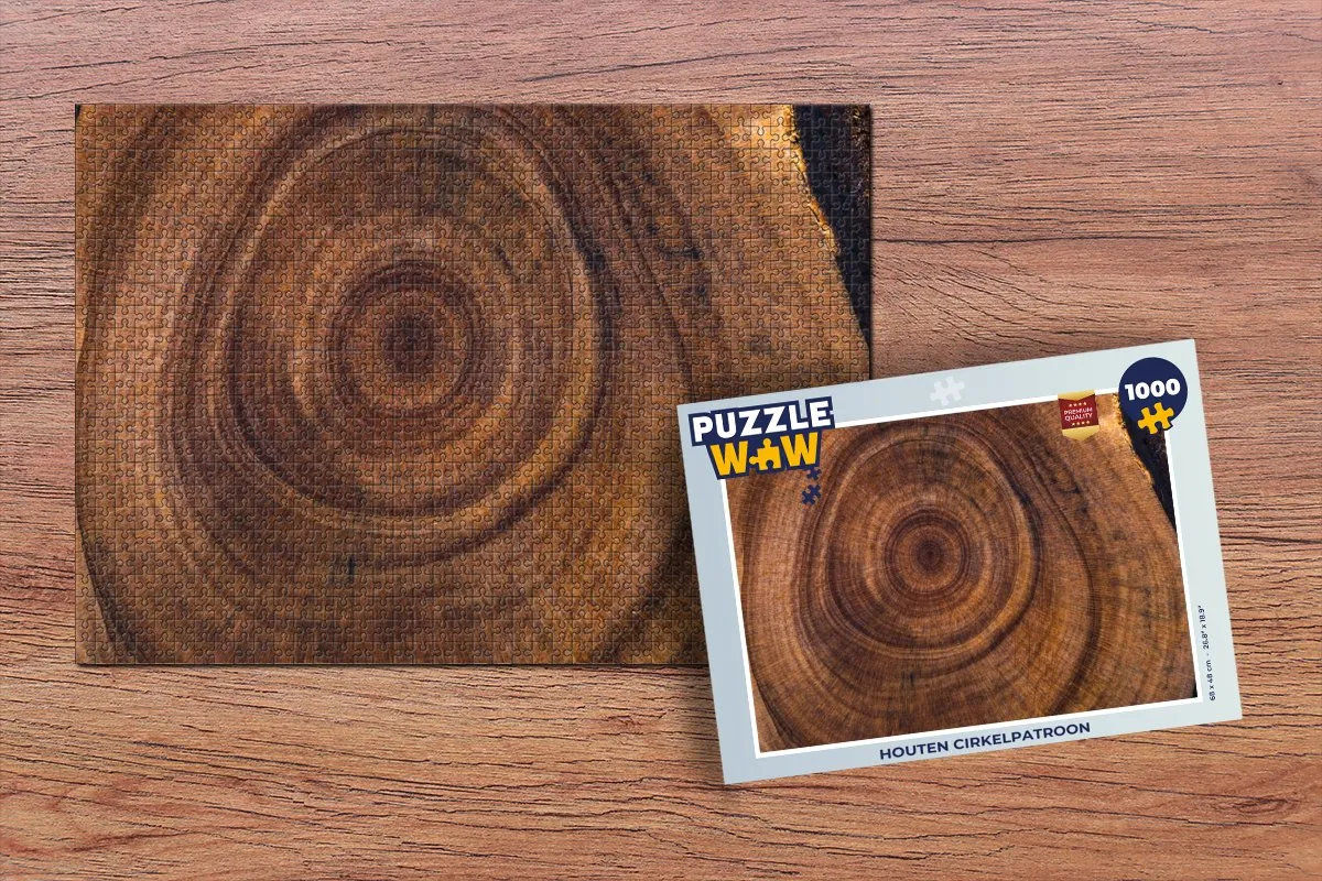 PuzzleWow Cirkel Houten Legpuzzel 1000 Stuks - Multicolor