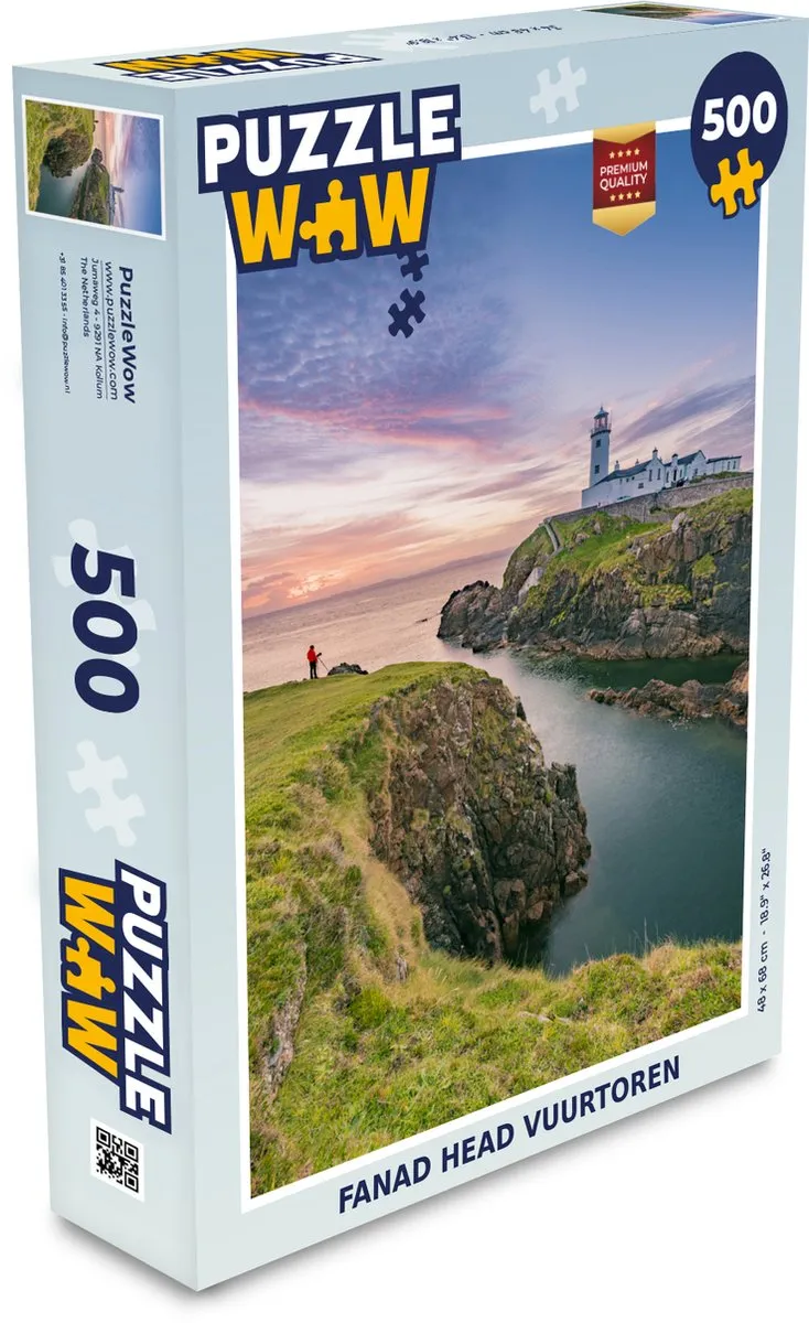 PuzzleWow Fanad Head Vuurtoren Legpuzzel 500 Stuks