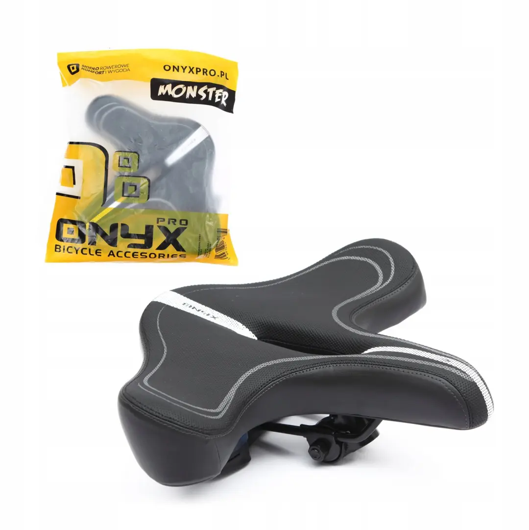 ONYX Monster Fietszadel: Comfortabel, Geveerd & Ergonomisch Unisex