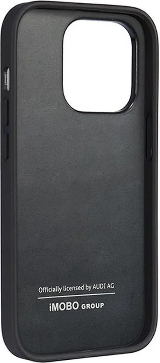 Audi Synthetic Leather Back Case - iPhone 14 Pro - Zwart